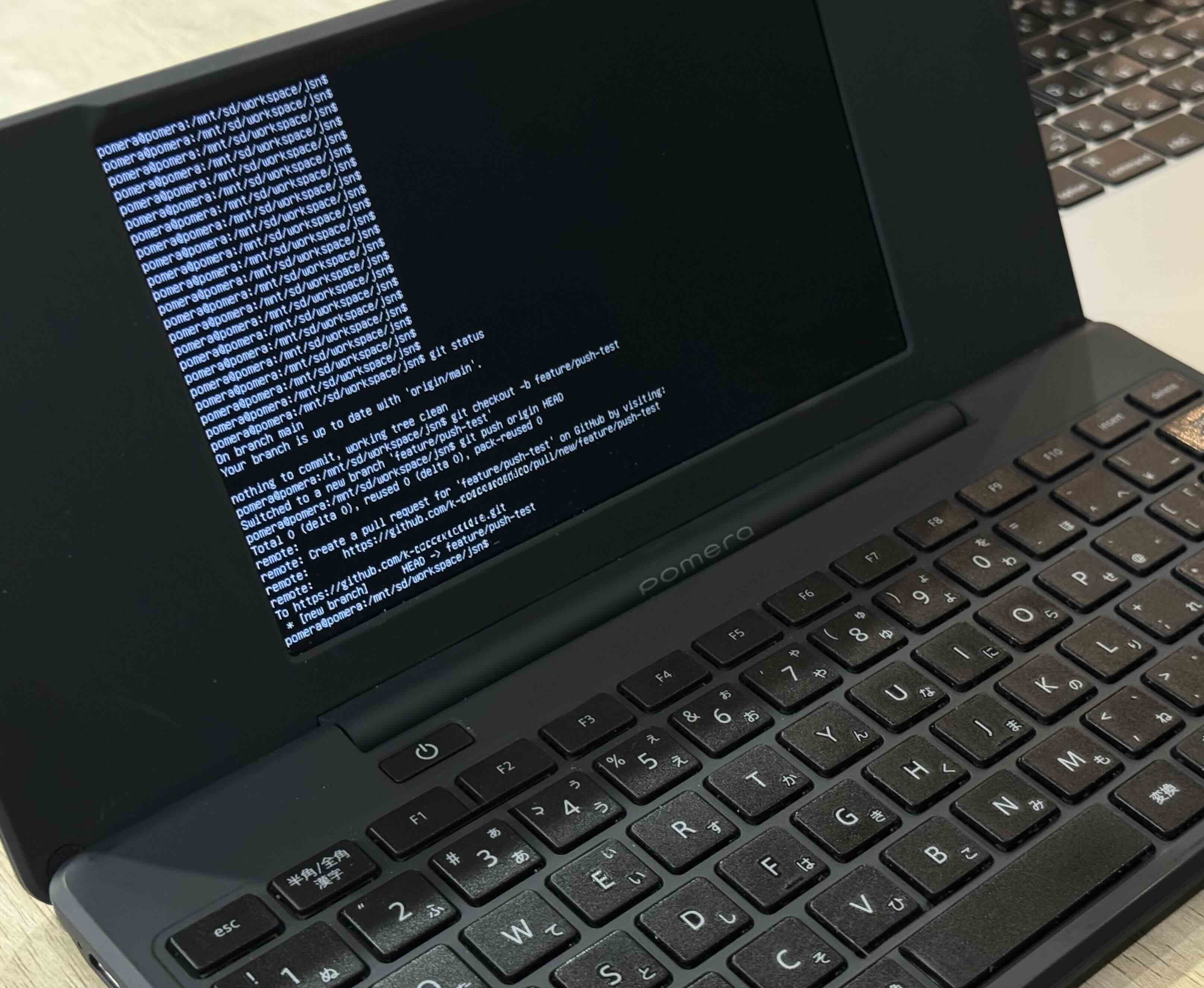 プッシュ成功時の写真